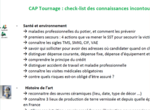 Check-list des savoirs incontournables