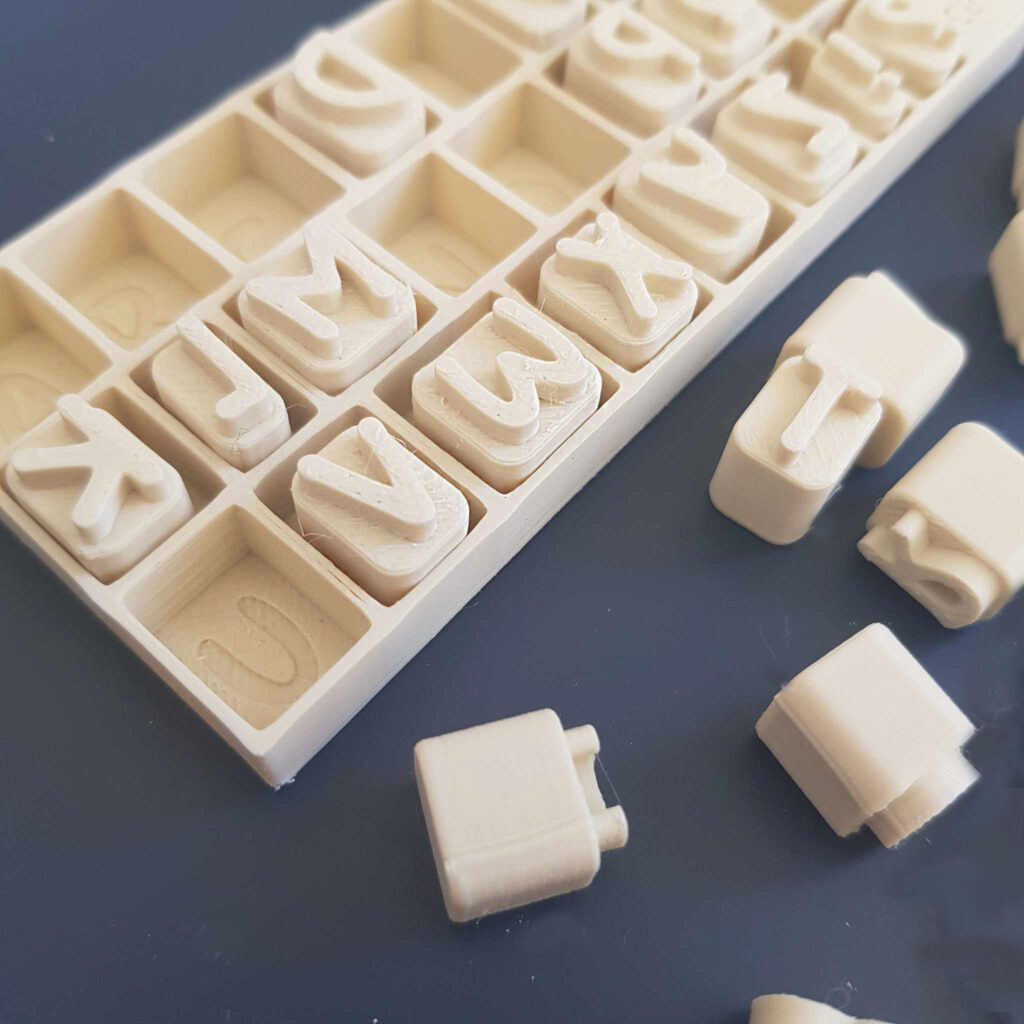 tampon alphabet pour argile
