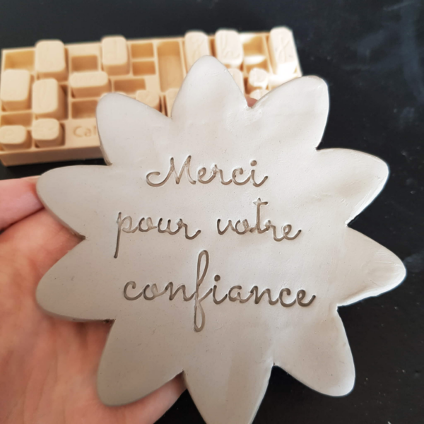 tampons alphabet cursive