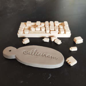 tampons alphabet cursive