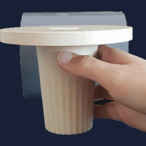 Moule à moule en plâtre - tasse expresso striée – Image 3