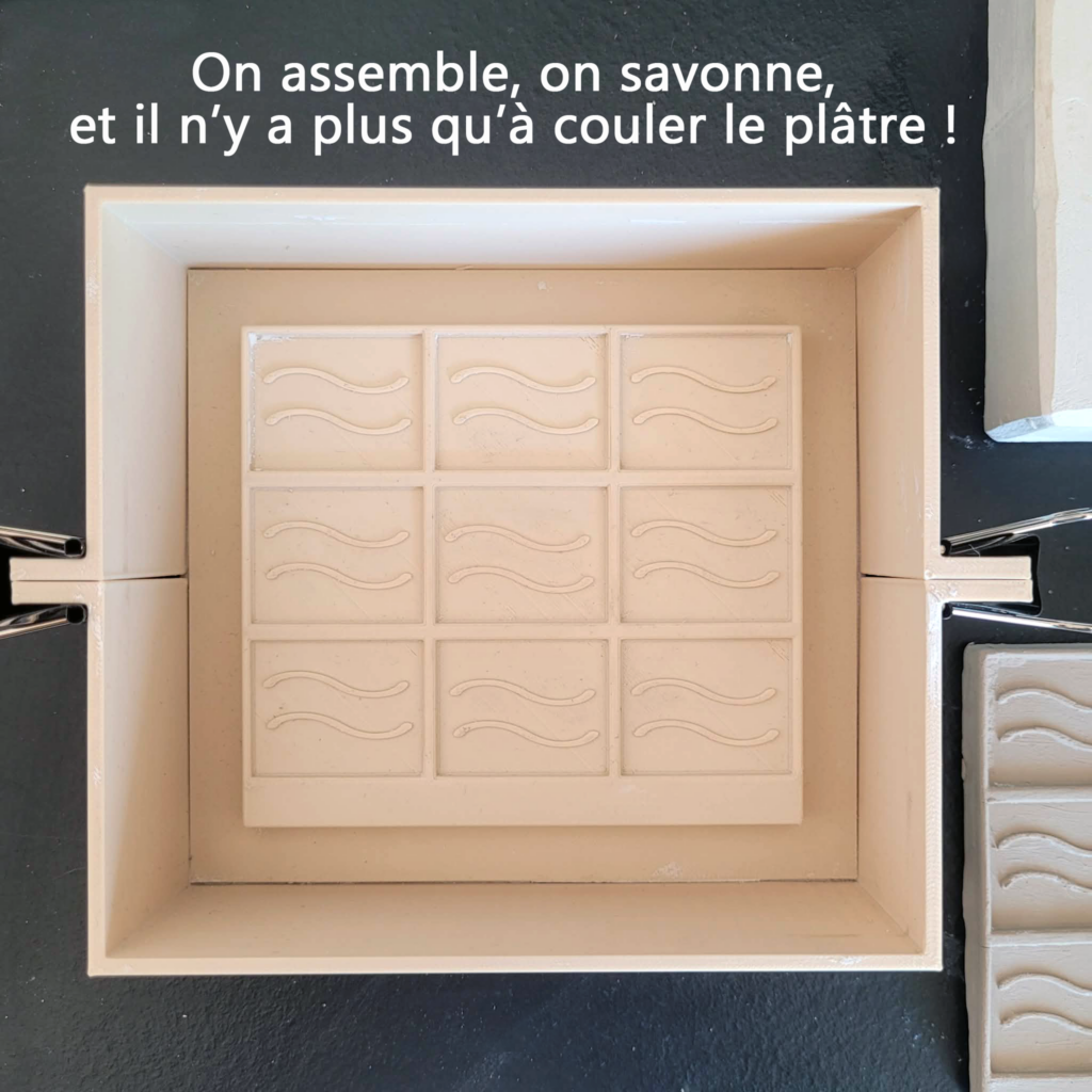 Moule à moule en plâtre - plaque de test